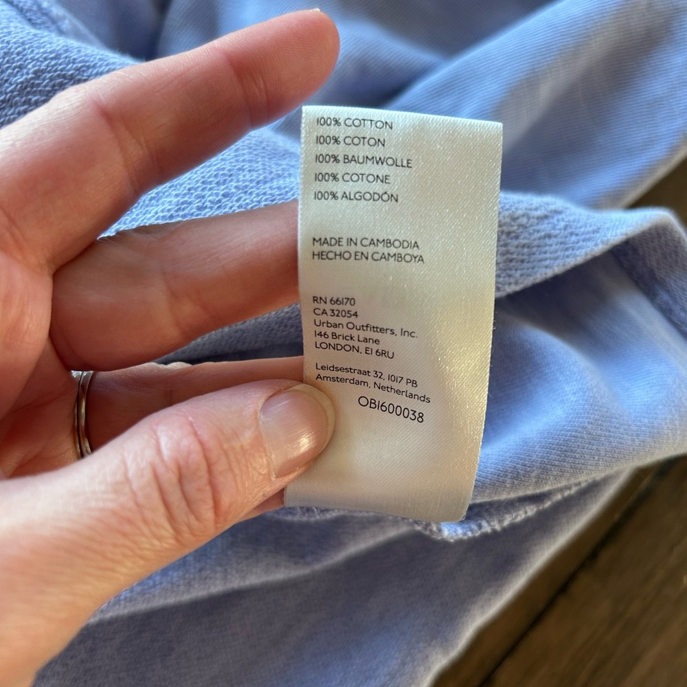 Anthropologie Pilcro Lavender Cropped V-Neck Sweatshirt - Picture 9 of 11